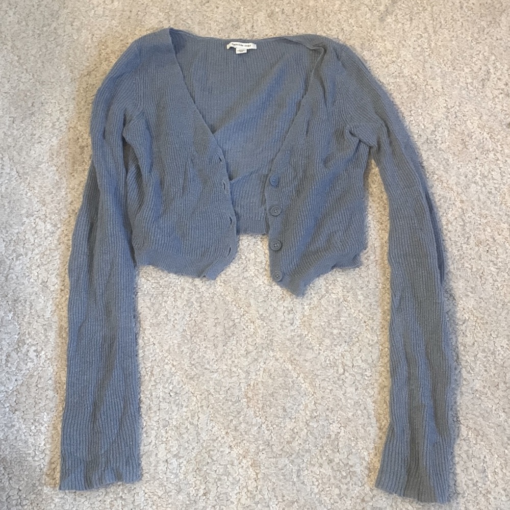 Blue Button-Up Sweater